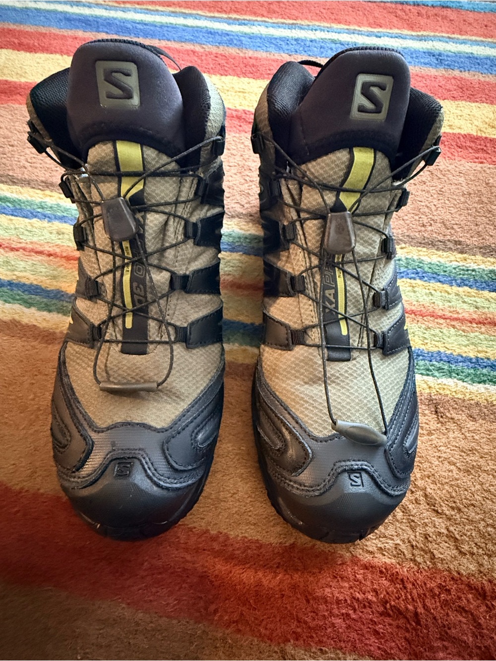 Salomon XA PRO Goretex Men's Olive Green and Black Trail Hiking Shoes